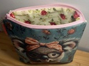 Petite pochette – Imperméable et doublée, avec fermeture éclair - 18x18cm