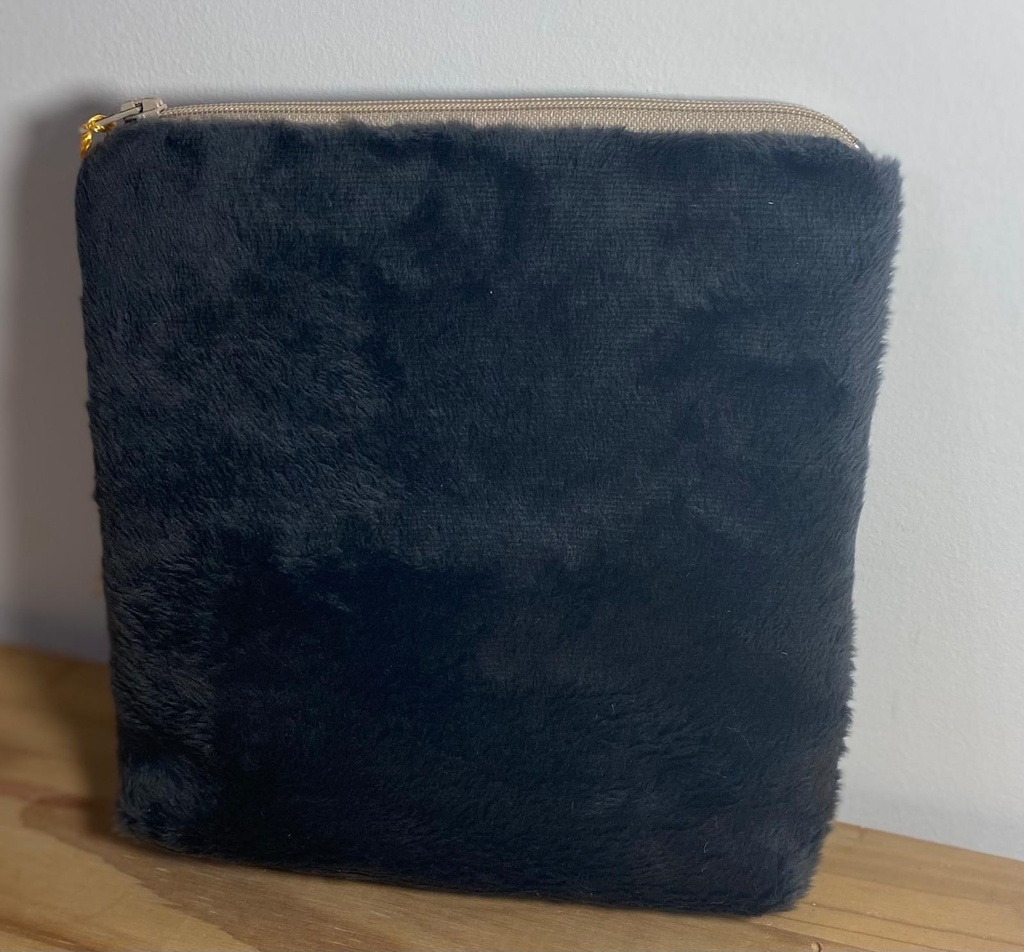 Petite pochette en coton certifié Oeko-Tex et lin – 18x18cm 