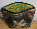 Petite pochette en coton certifié Oeko-Tex et lin – 18x18cm 