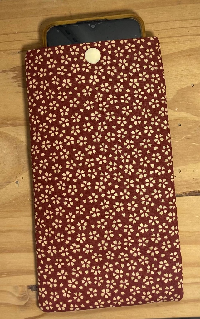 Étuis en tissu coton pour téléphone ou lunettes -10x20cm