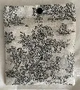 Lot de 7 lingettes démaquillantes imprimées Toile de Jouy noir et éponge de bambou