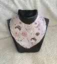 Bavoir bandana naissance à 1 an - Tissu imprimé danseuse et éponge de bambou