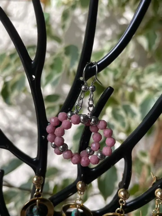 Boucles créoles fil de cuivre et acier inoxydable: