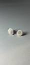 Boucles d'oreilles pin's en plaqué or avec œil de Sainte Lucie ~2,5cm