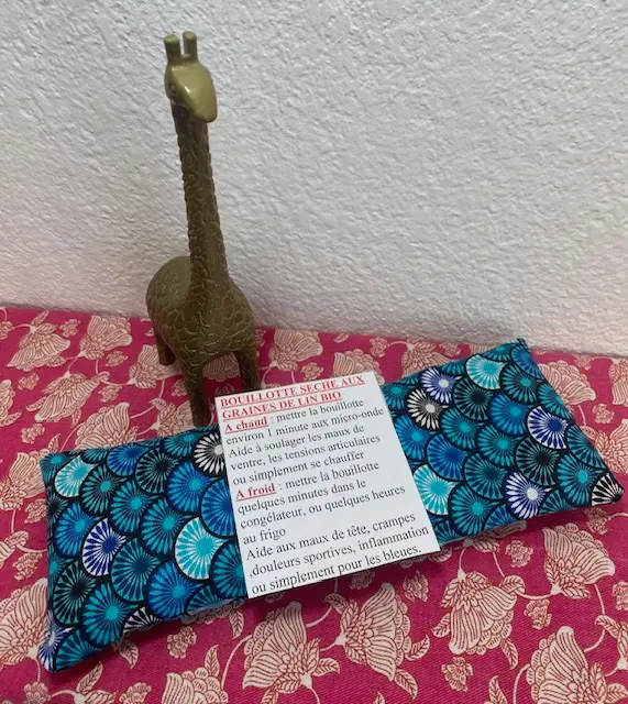 Bouillotte déhoussable avec graines de lin bio – 26x10 cm