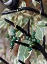 Boucles d’oreilles en Croix avec perles en pierres naturelles
