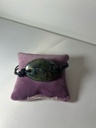 Bracelet homme en cuir avec labradorite, fermoir aimanté et chaîne de sécurité ~23cm