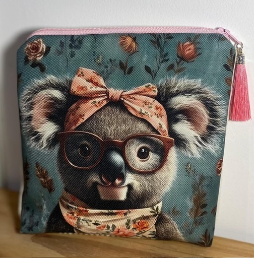 Petite pochette – Imperméable et doublée, avec fermeture éclair - 18x18cm