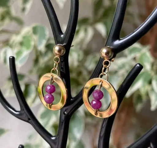 Boucles d’oreilles puces en acier inoxydable avec cercle doré ou argenté: