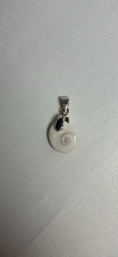 Pendentif en plaqué argent avec œil de Sainte Lucie ~2,5cm