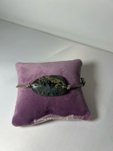 Bracelet cordon réglable avec serpentine corse